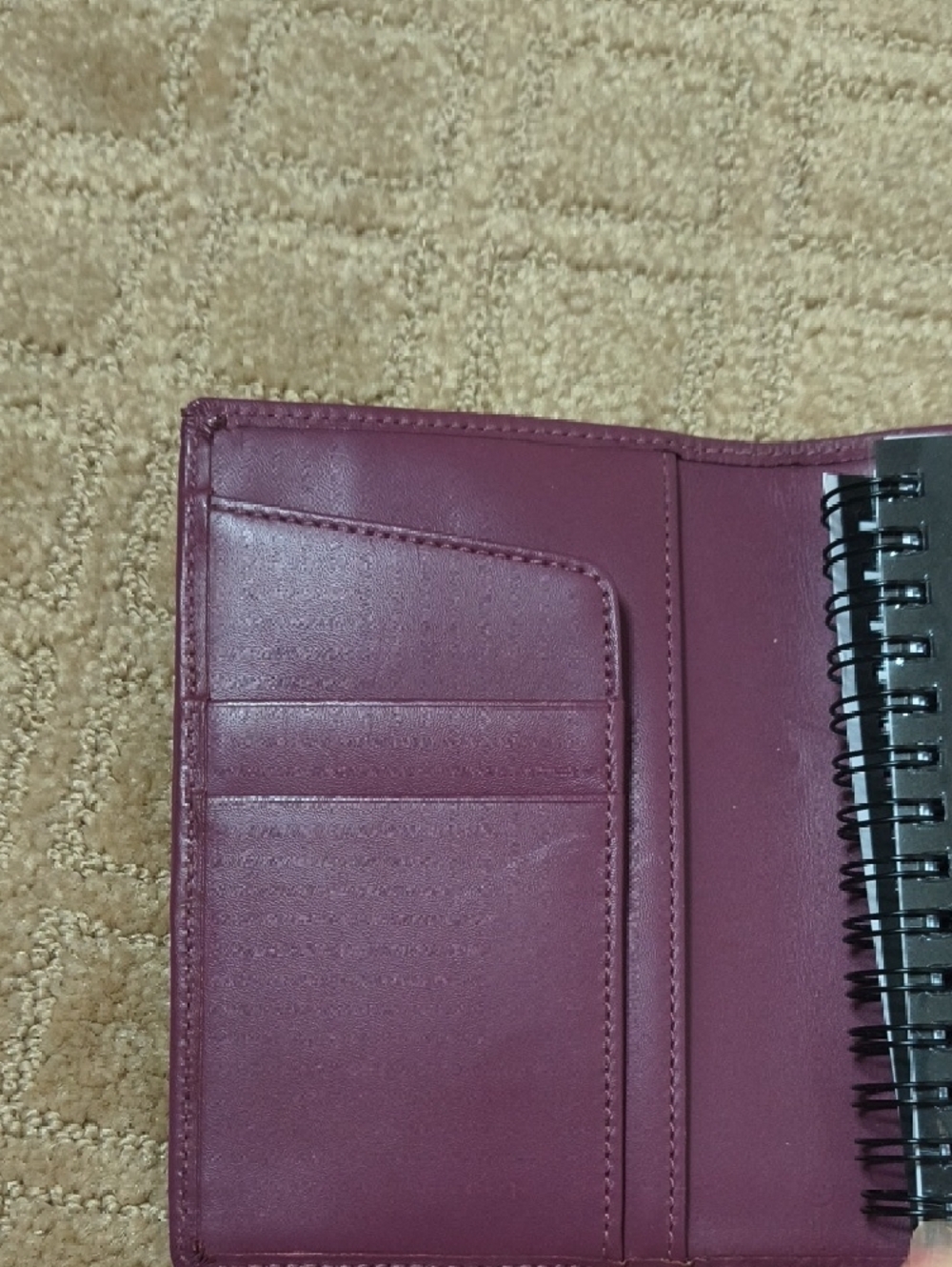 Coach small Planner. Pink Leather Snap Wallet With Dark Purple Trim. - Picture 4 of 16